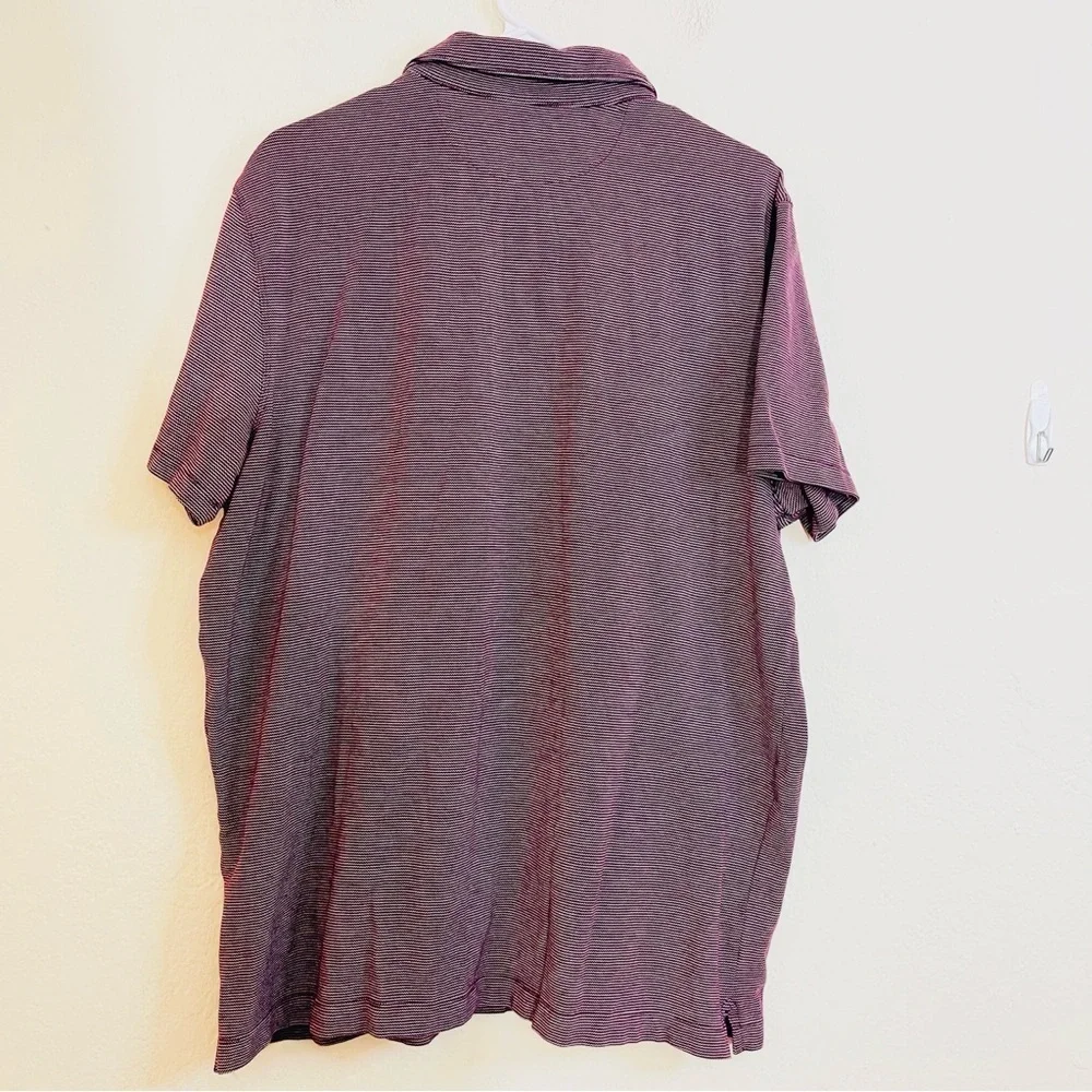 Banana Republic Performance Knit Short Sleeve Polo Shirt Men Size XL Red/White
